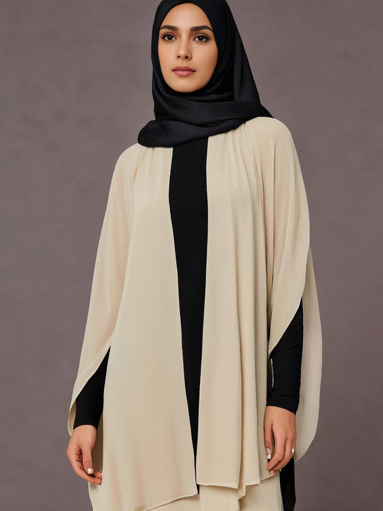 Black Georgette Soft scarf