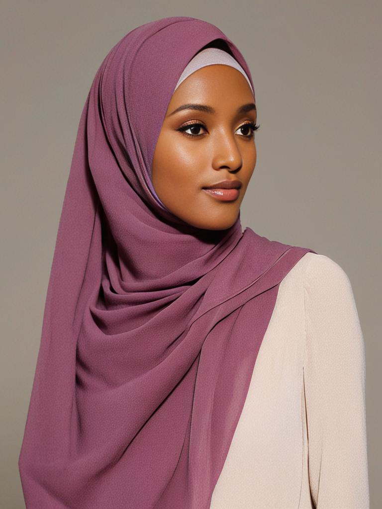 Mauve Georgette Soft scarf