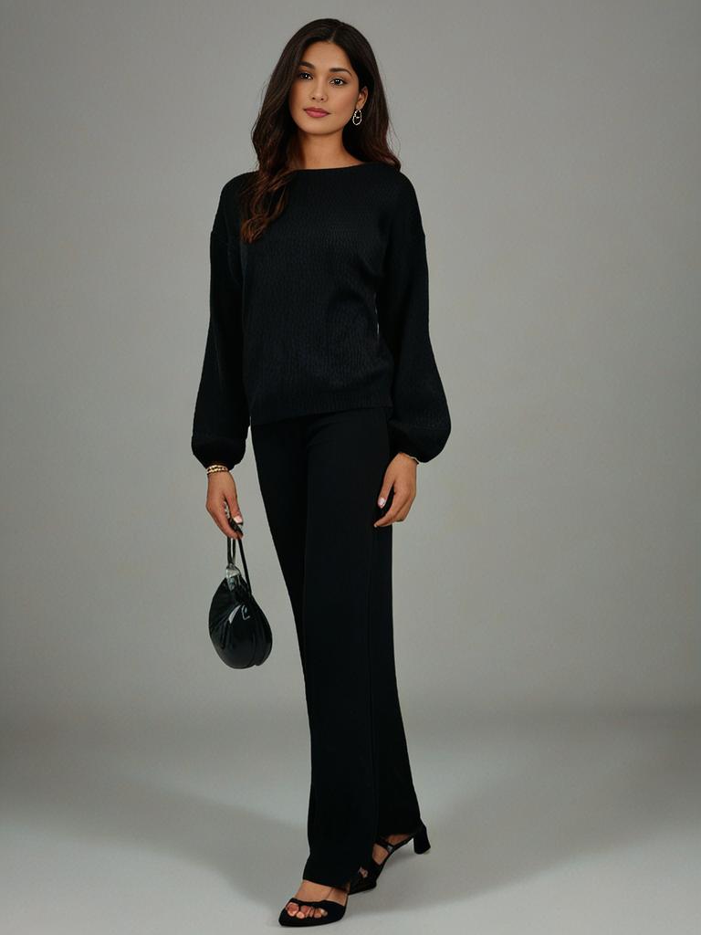 Black Jumper Co-Ord Set