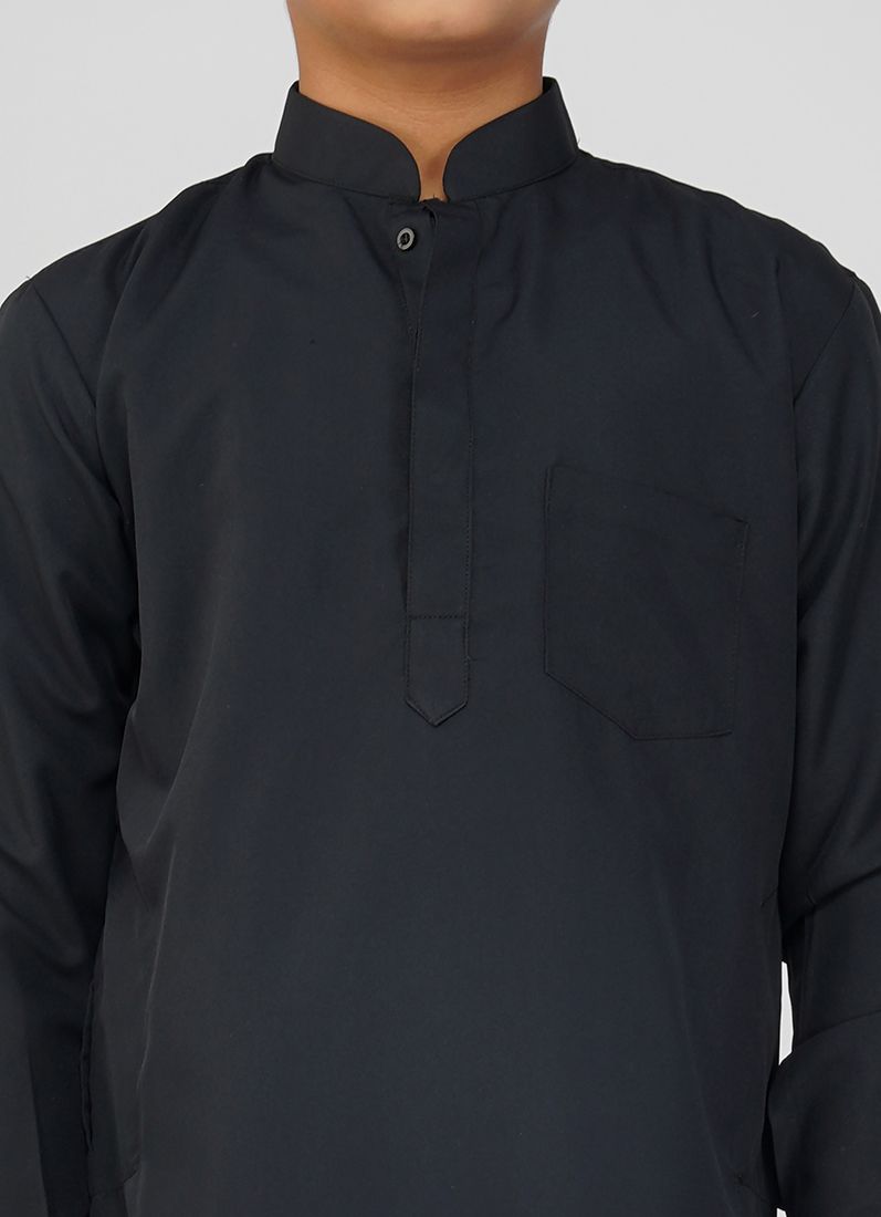 Buy Boys Black Polyester Kurta Salwar Set