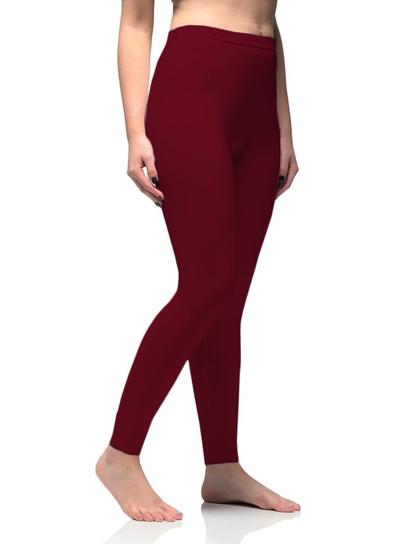 Buy Maroon Lycra Leggings
