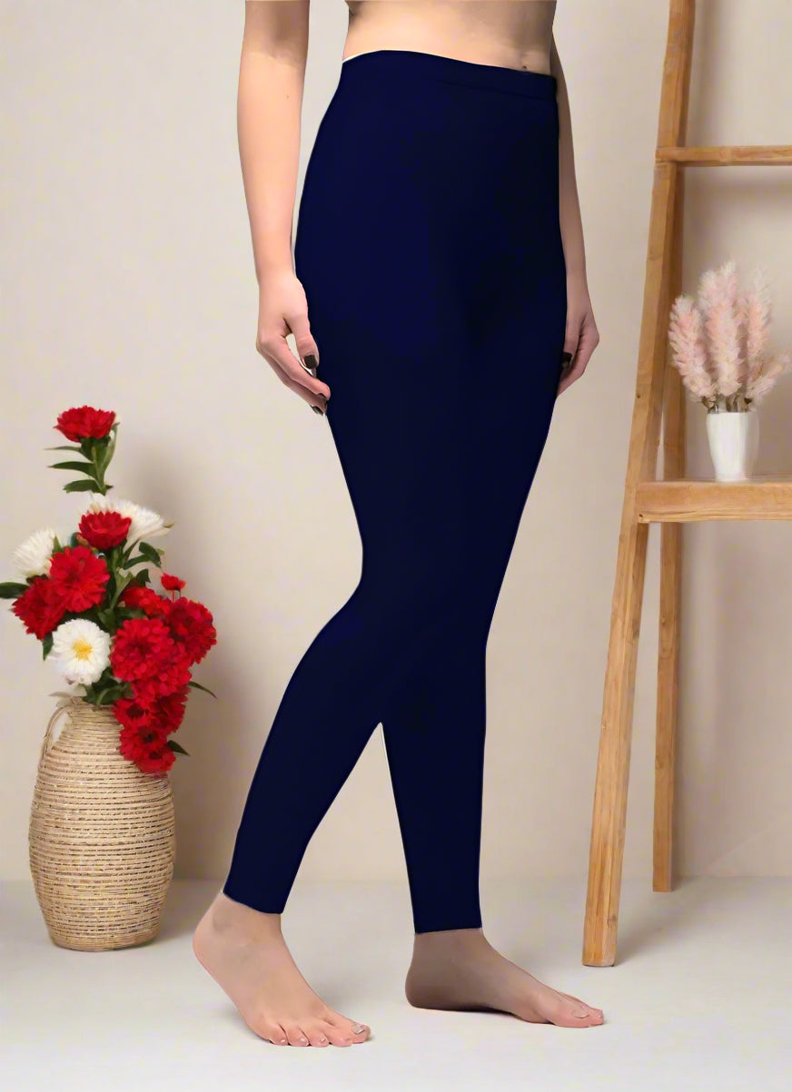 Buy Navy Blue Lycra Leggings
