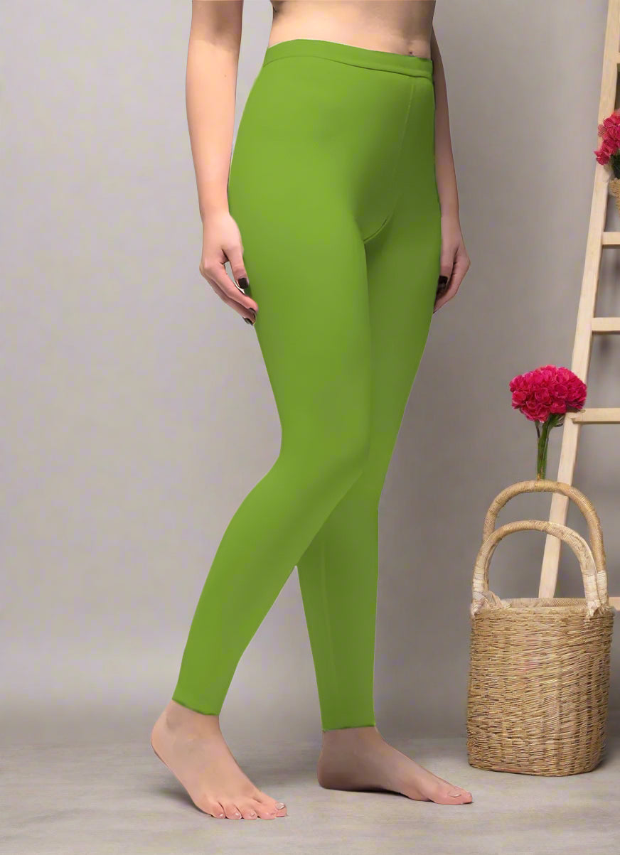 Buy Mendhi Green Lycra Leggings