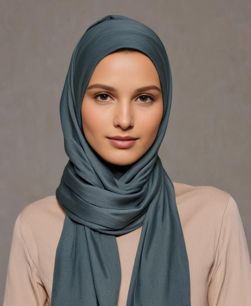 Dark Grey Cotton Poly Soft scarf