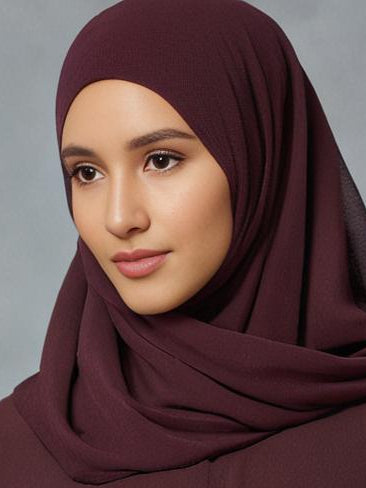 Wine Georgette Soft scarf