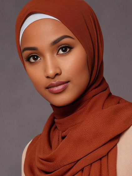 Rust Georgette Soft scarf