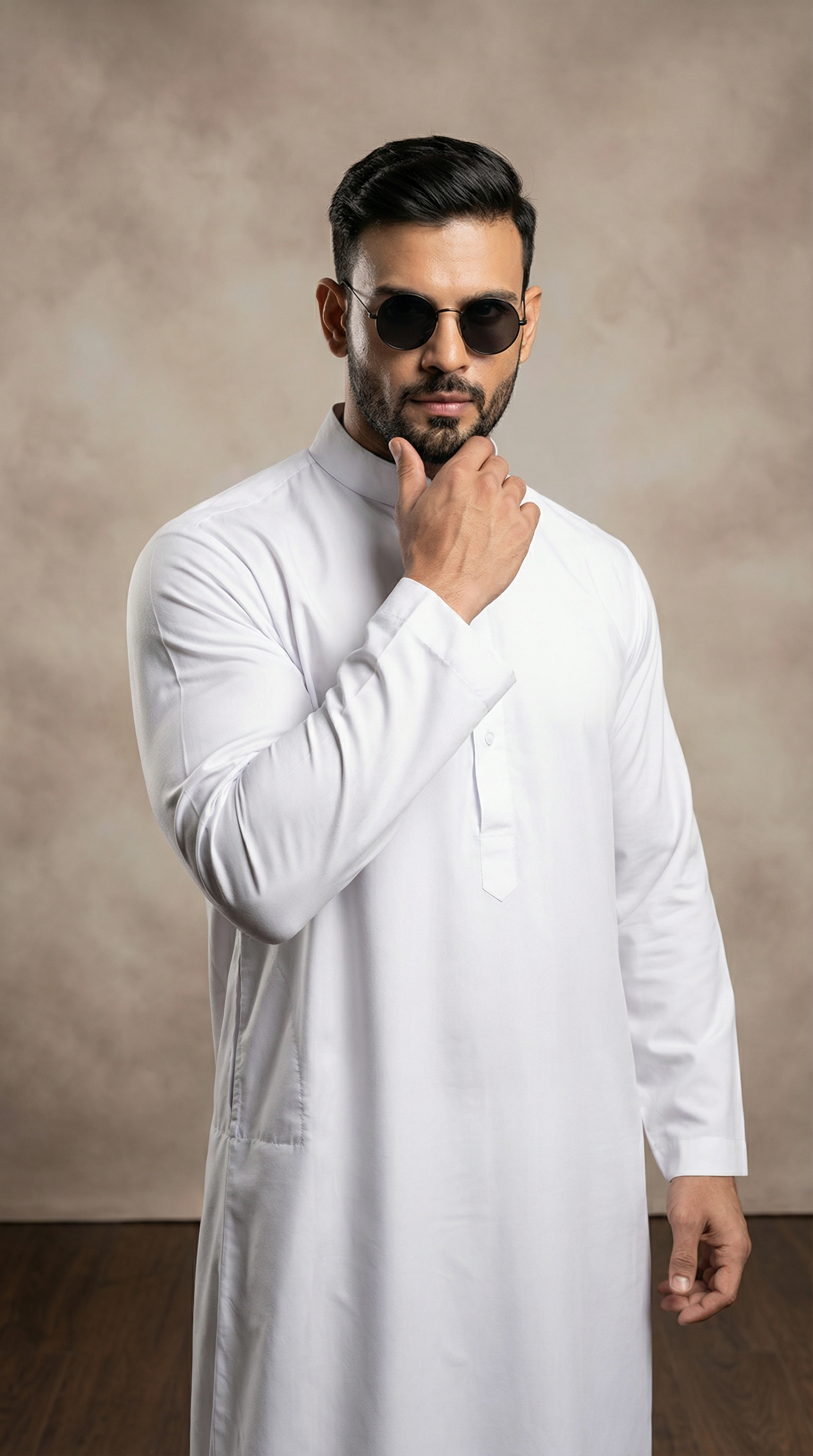 Men's White Long Jubba
