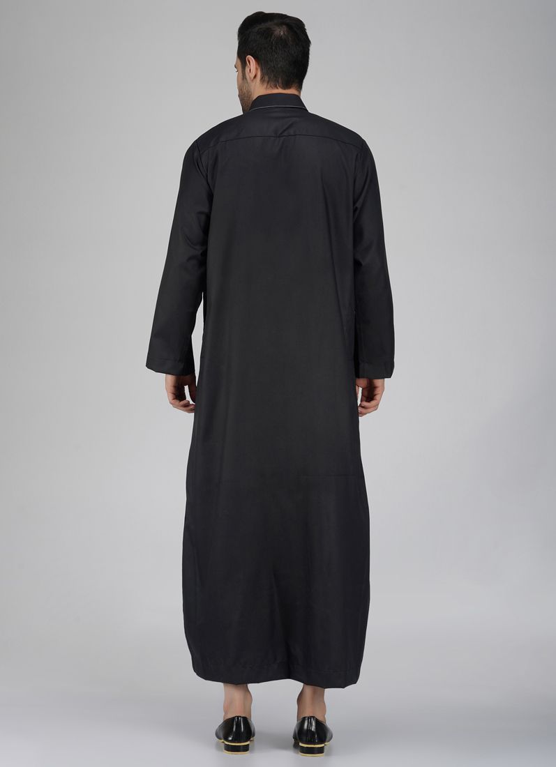 Buy Men's Black Shirt Collar Jubba