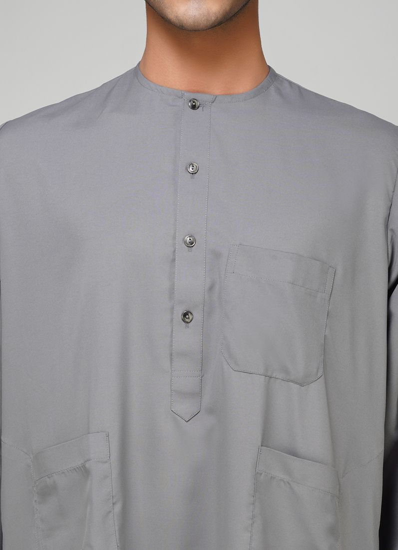 Buy Men's Grey Polyester Jubba