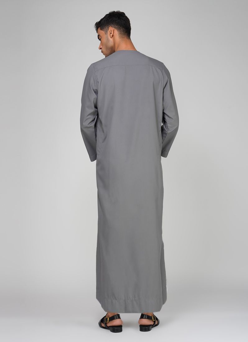 Buy Men's Grey Polyester Jubba