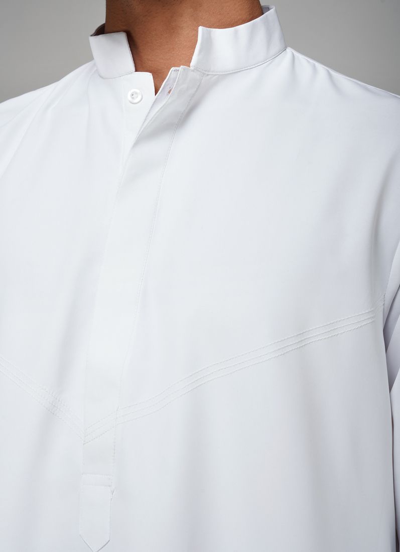 Buy Men's White Polyester Long Jubba