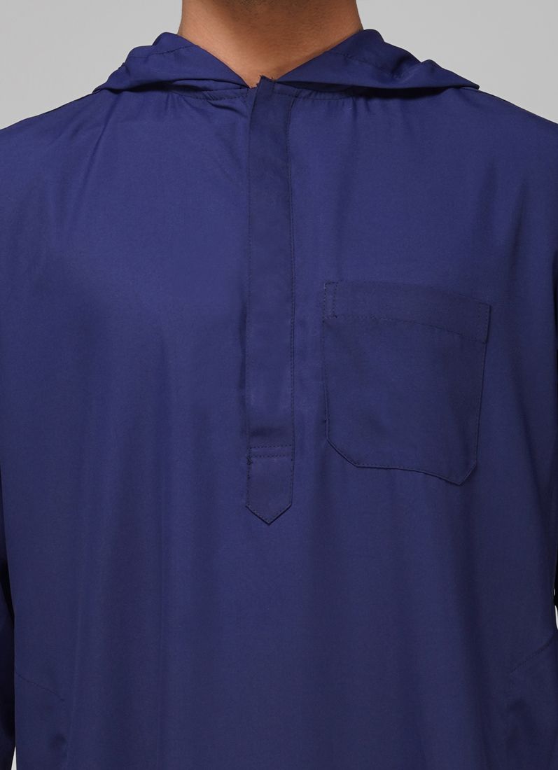 Buy Men's Navy Blue Polyester Jubba