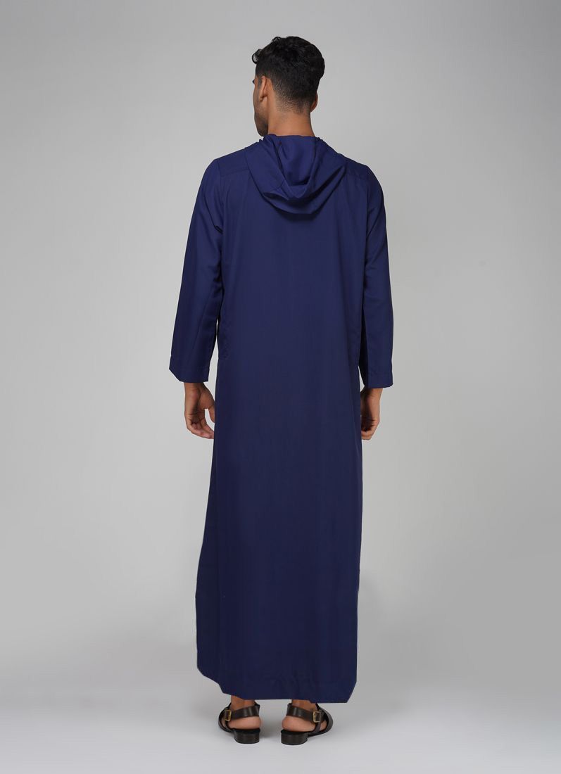 Buy Men's Navy Blue Polyester Jubba