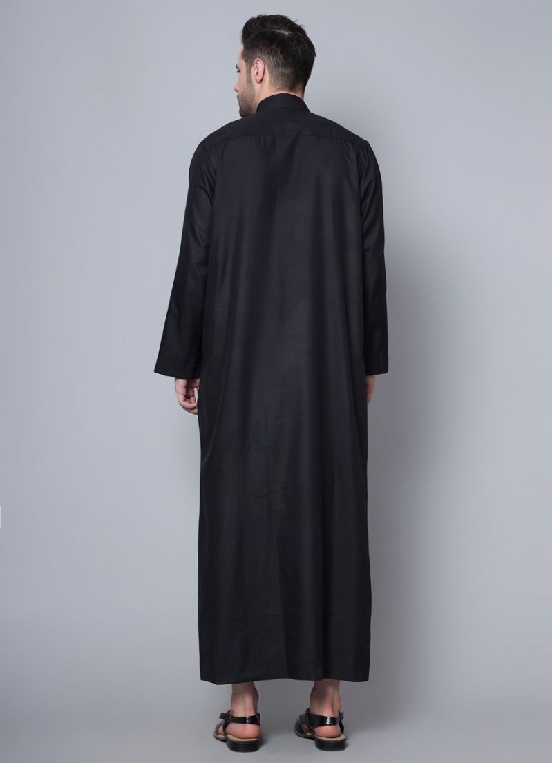 Buy Men's Smart Black Long Jubba