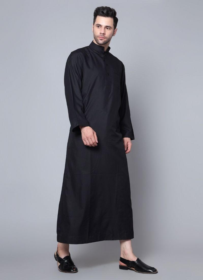 Buy Men's Smart Black Long Jubba