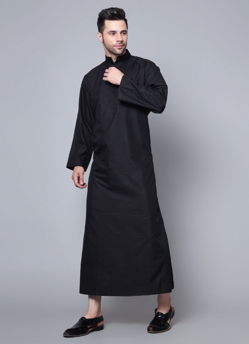 Buy Men's Smart Black Long Jubba