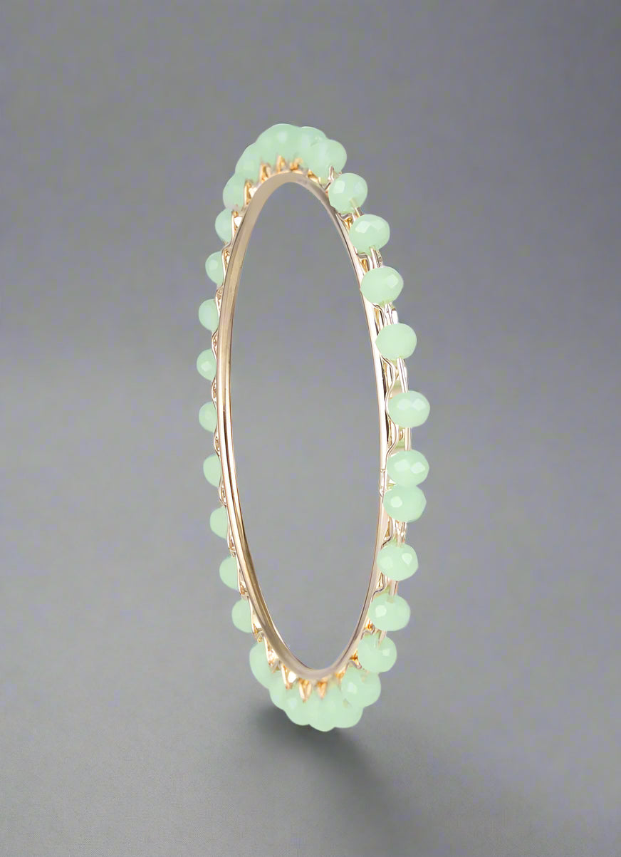 Buy Green Glass Crystal Kids Bangle Sets