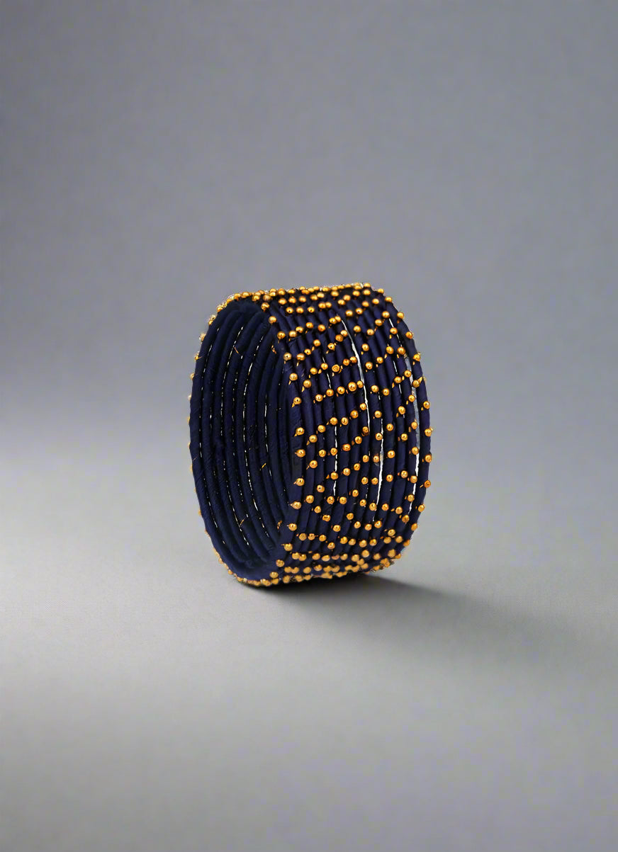 Buy Kids Navy Blue Bangles Set