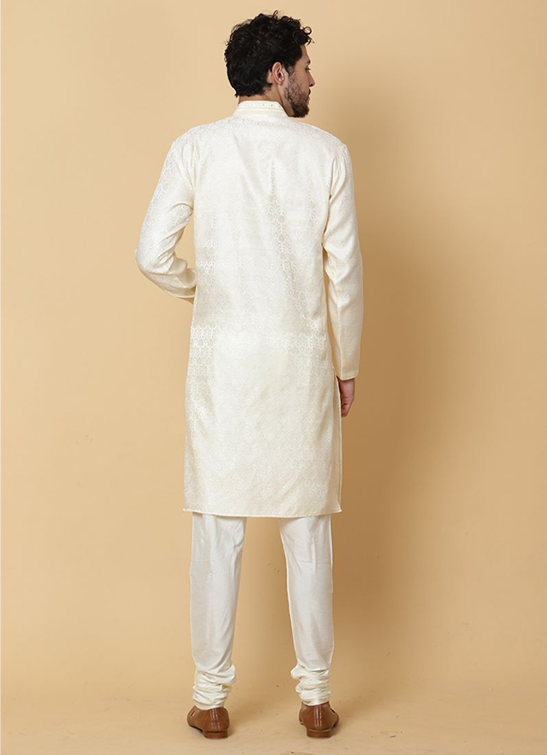 Buy Cream Polyester Button Pajama Set
