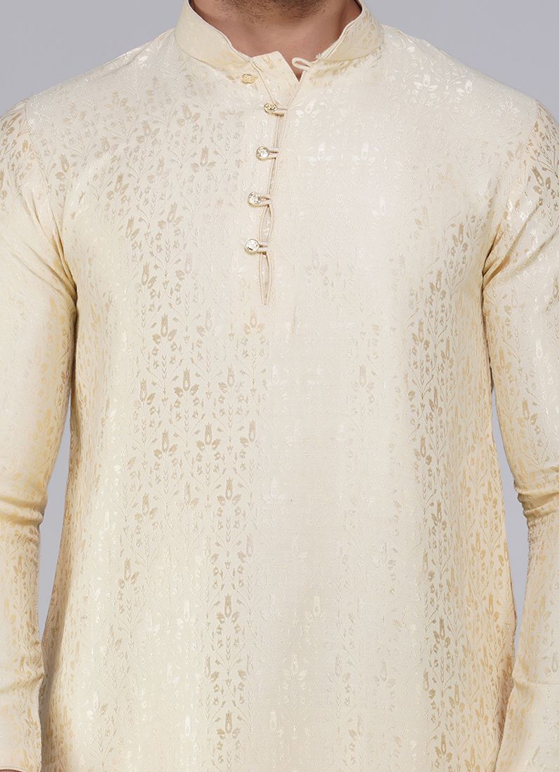 Buy Gold Resham Brocade Kurta Set