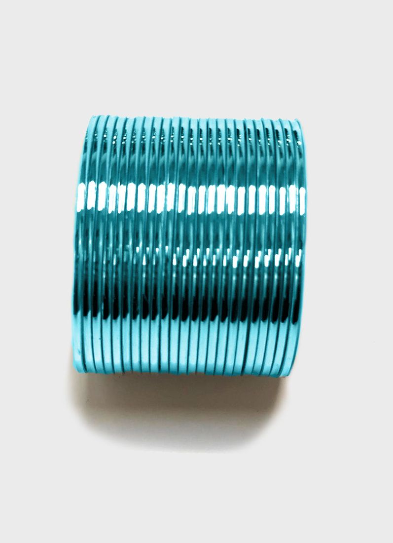 Plain Colour Bangle Set Blue