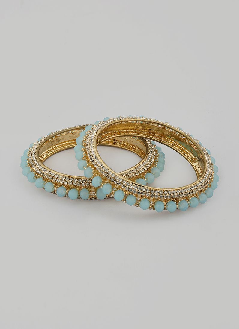 Buy Blue Crystal Bangle Set