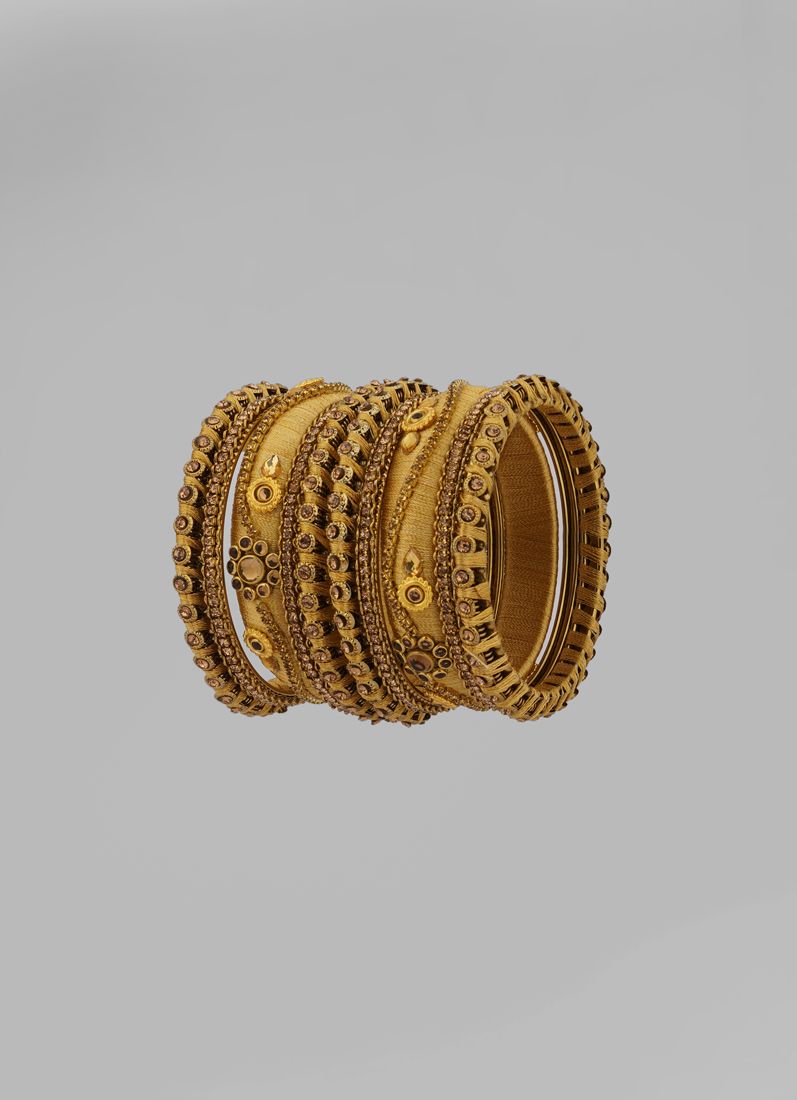Buy Stylish GoldThread Bangle Set