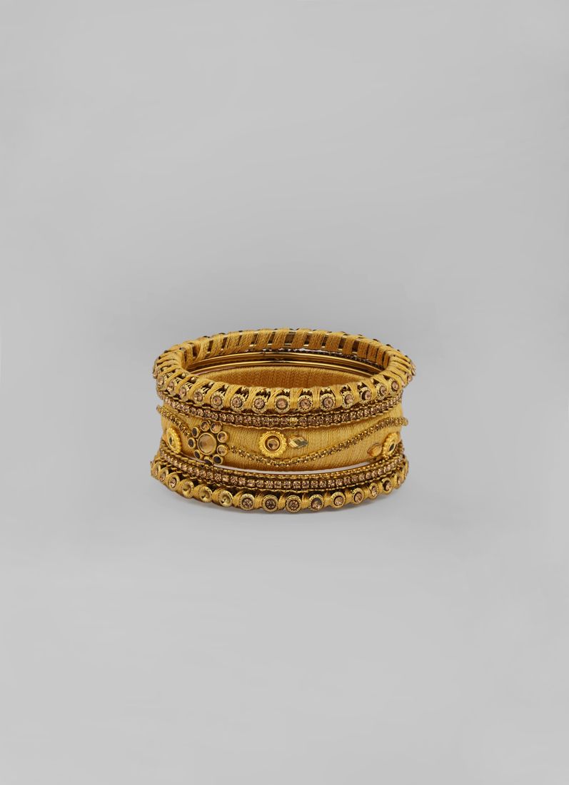 Buy Stylish GoldThread Bangle Set