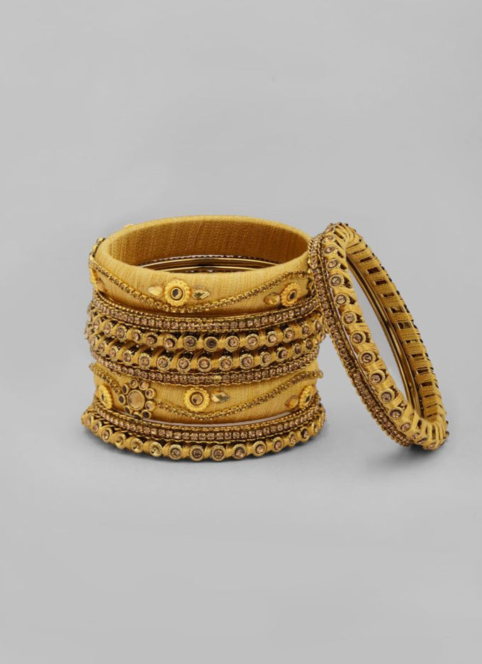 Buy Stylish GoldThread Bangle Set