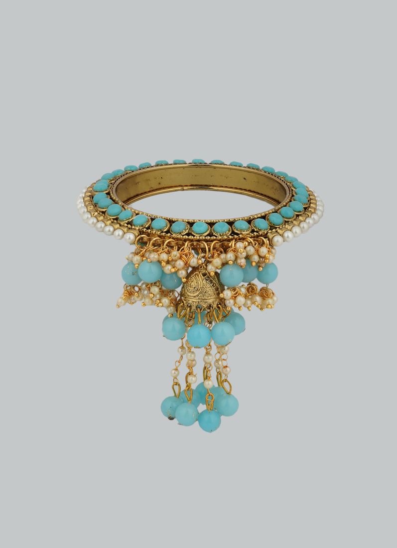 Buy Blue Bangle Droplet Beaded