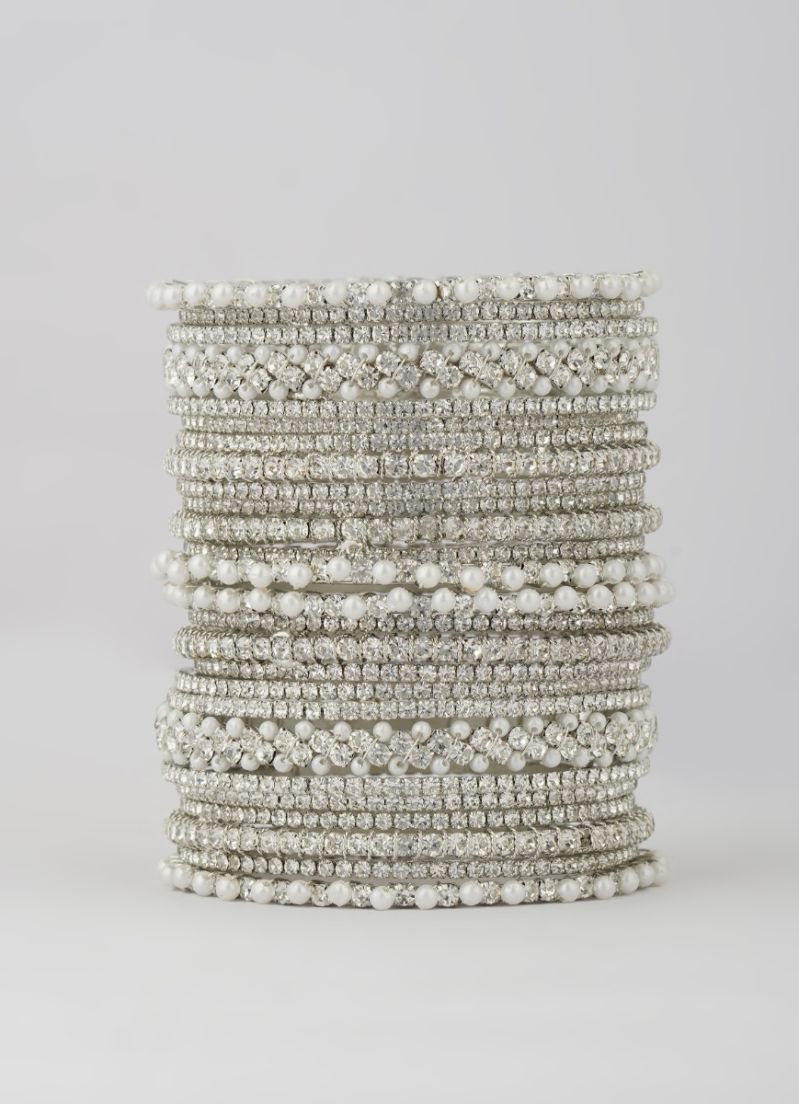 Buy Exquisite Diamante Bangle Set