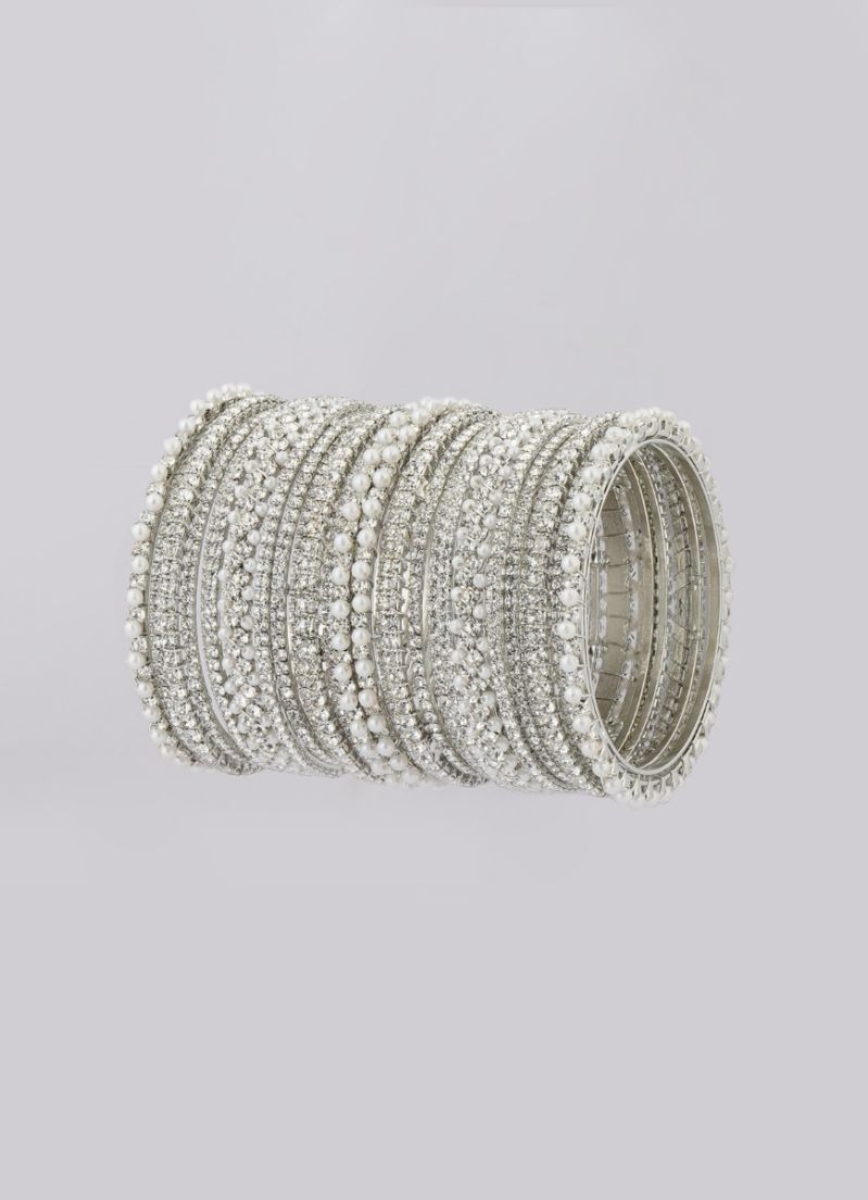 Buy Exquisite Diamante Bangle Set