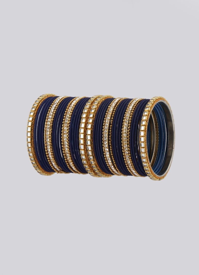 Buy Navy Bridal Bangle Set