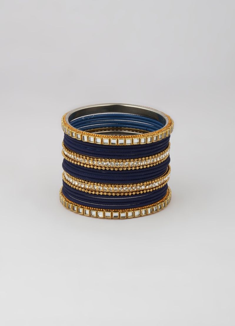 Buy Navy Bridal Bangle Set