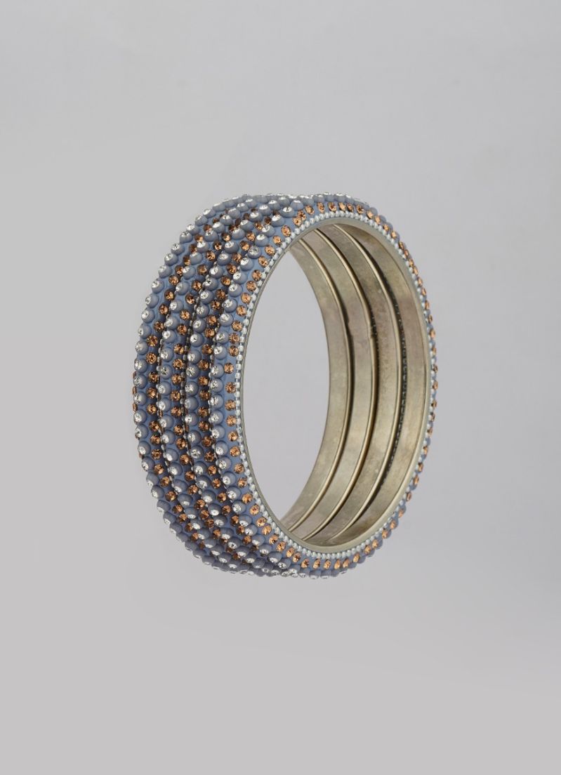 Buy Grey Four Pcs Bangle Set