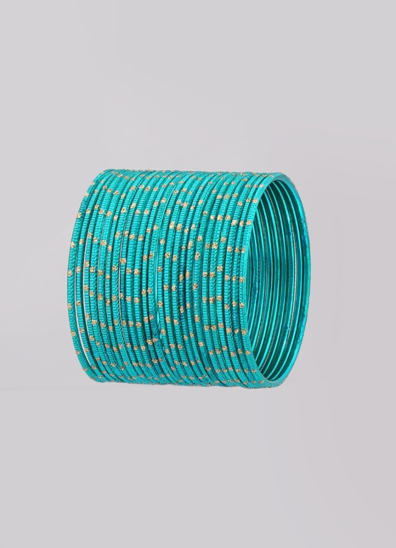 Buy Jade Glitter Spot Bangle Set