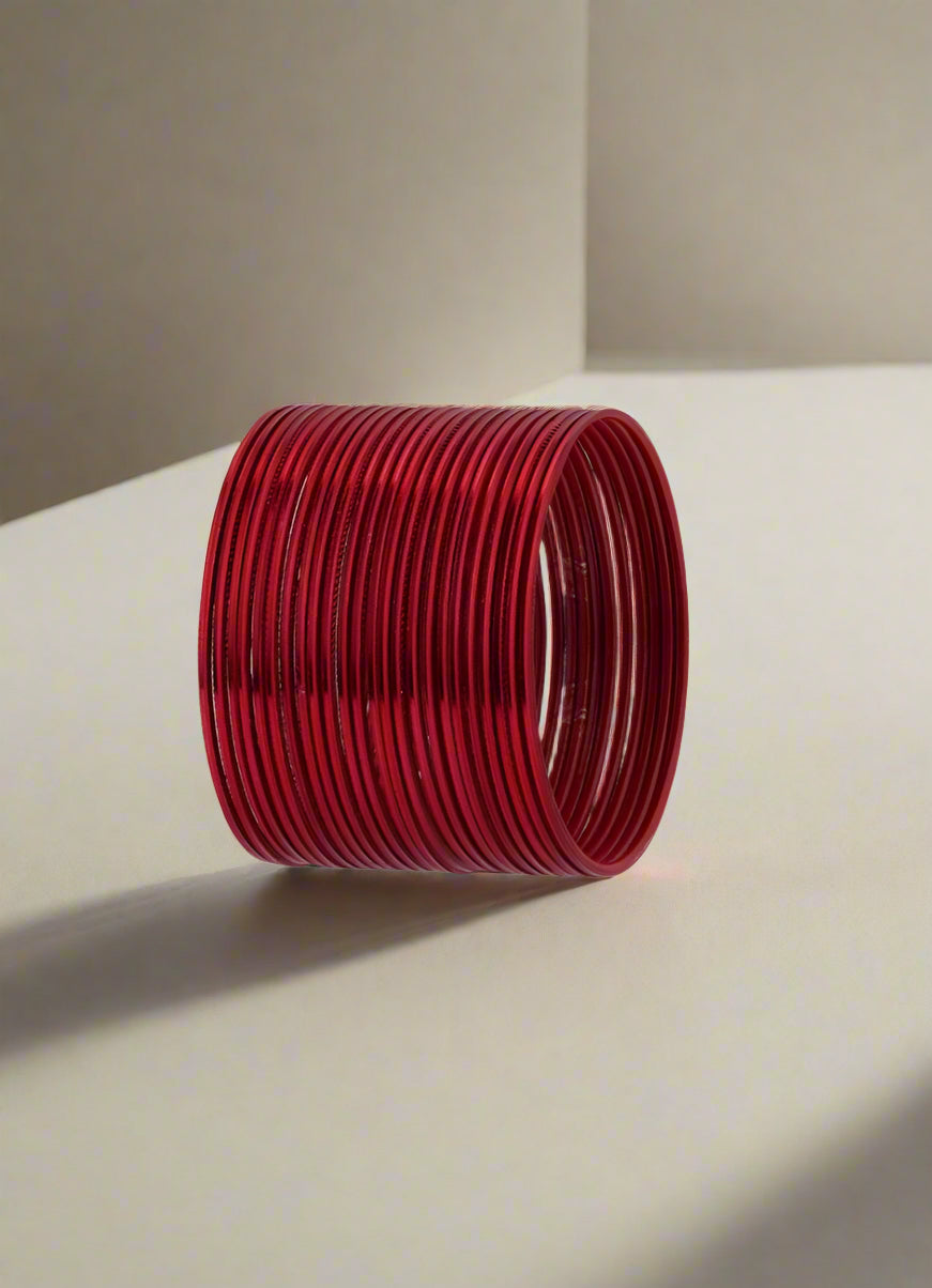 Buy Red Metalic Bangle