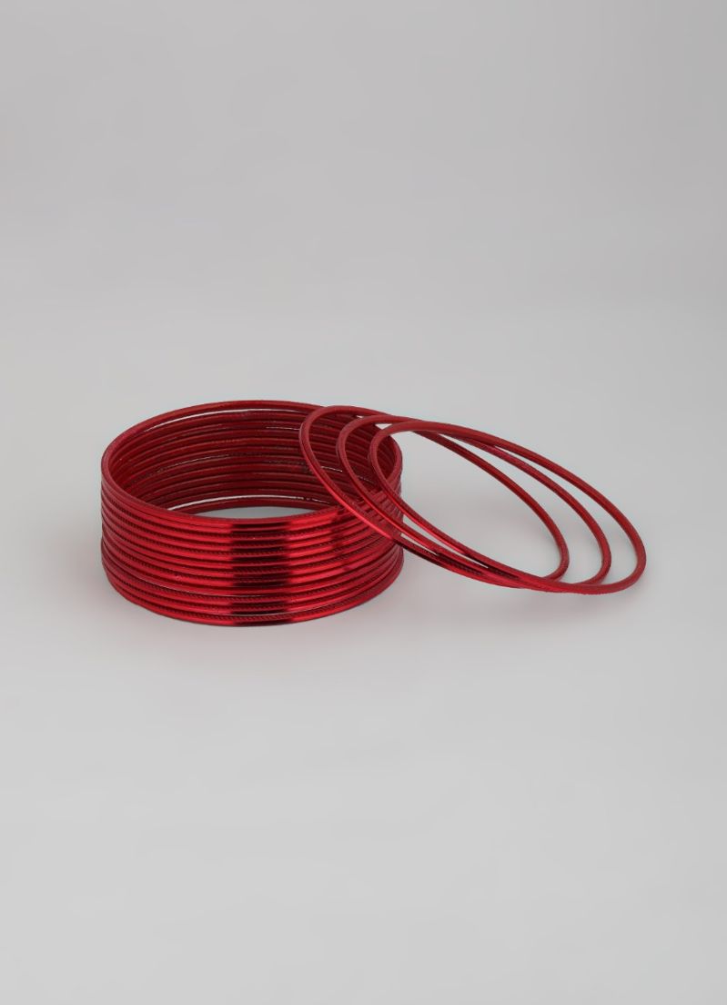 Buy Red Metalic Bangle