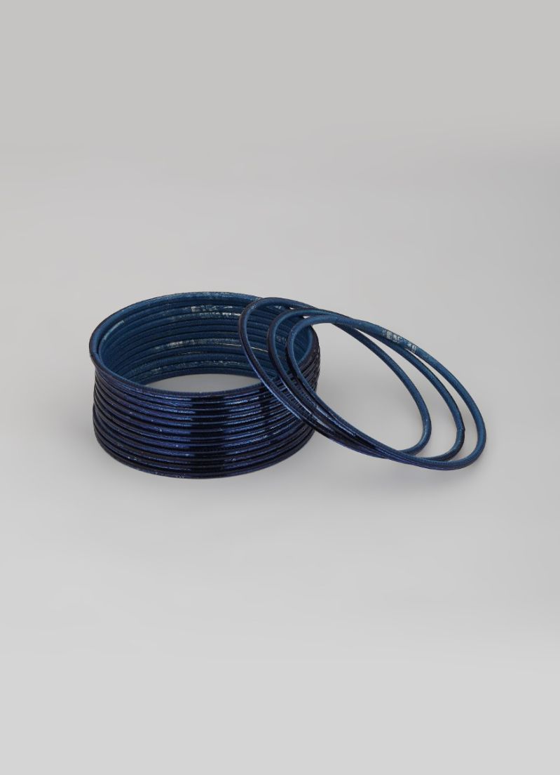 Buy Navy Blue Metalic Bangle