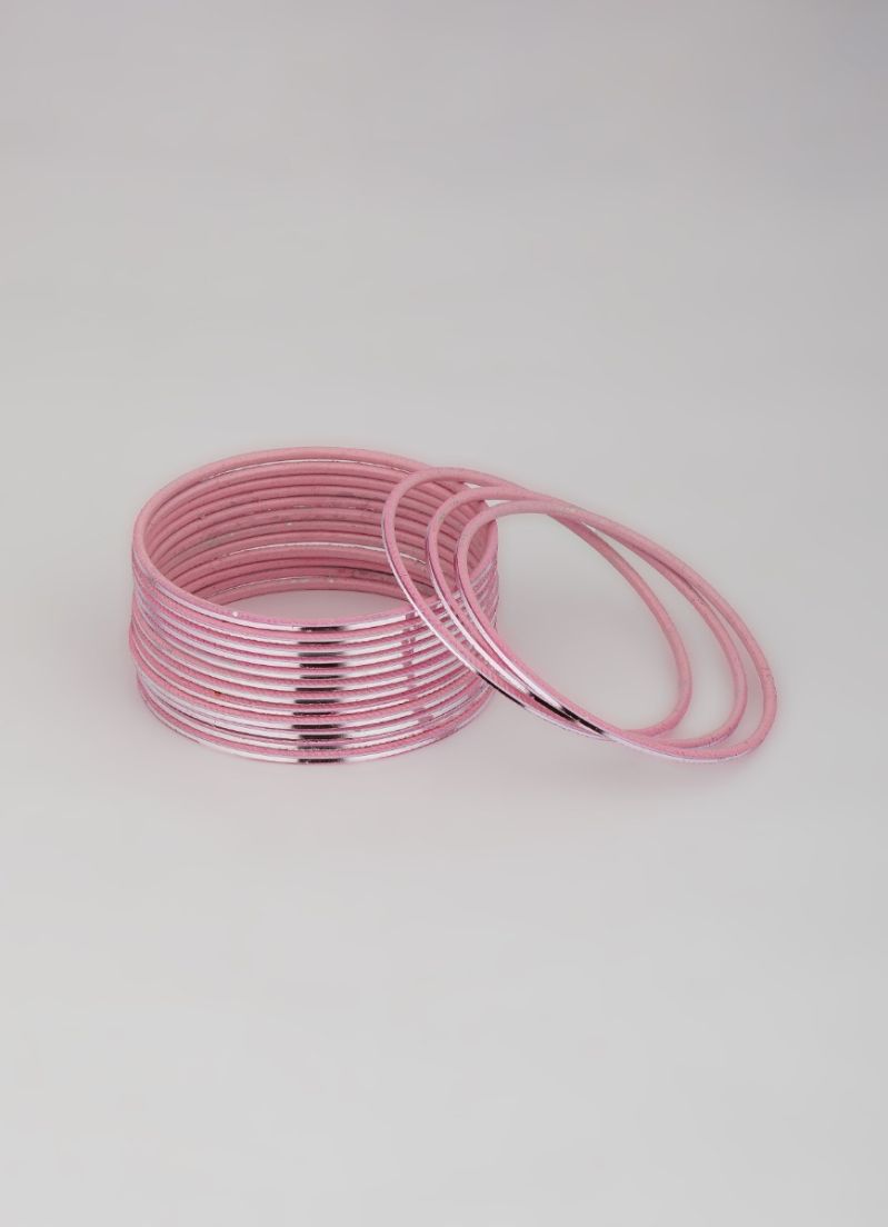 Buy Light Pink Metalic Bangle