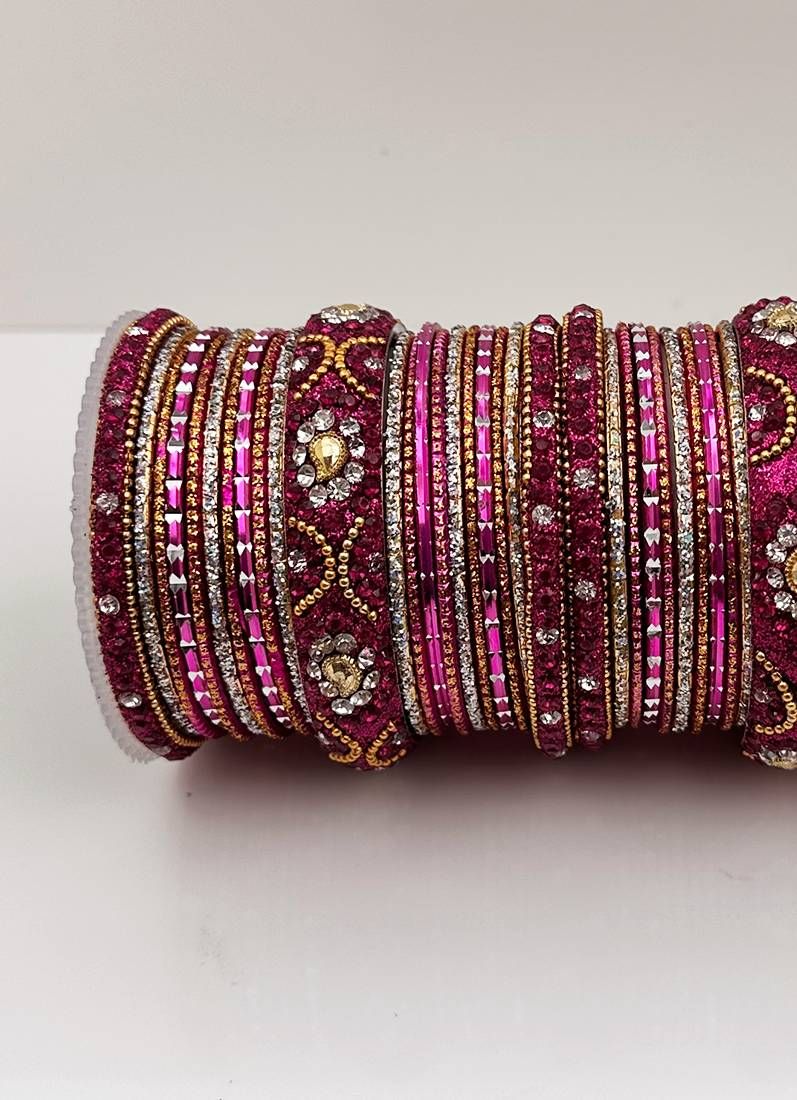 Buy Rani Pink Double Bangle Set