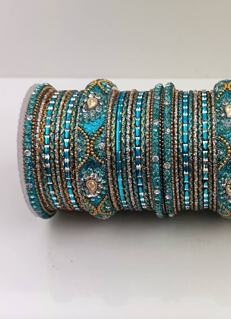 Buy Blue Double Bangle Set