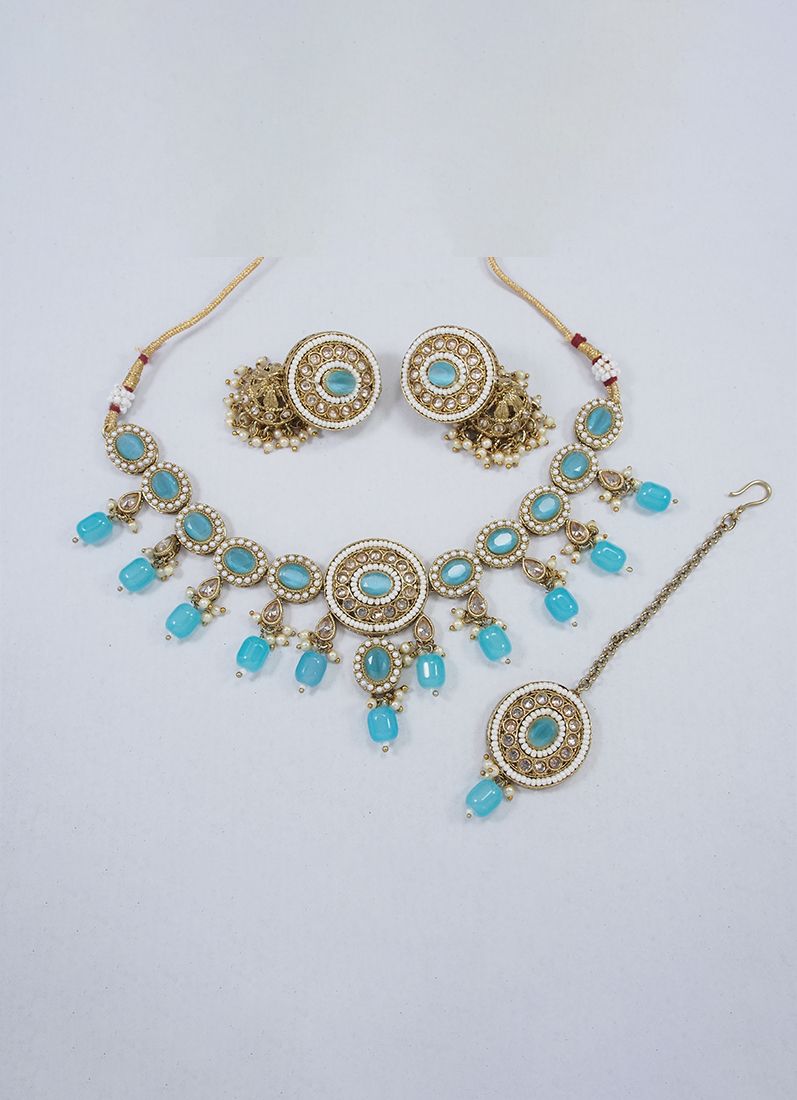 Buy Aqua Marquise Stone Set