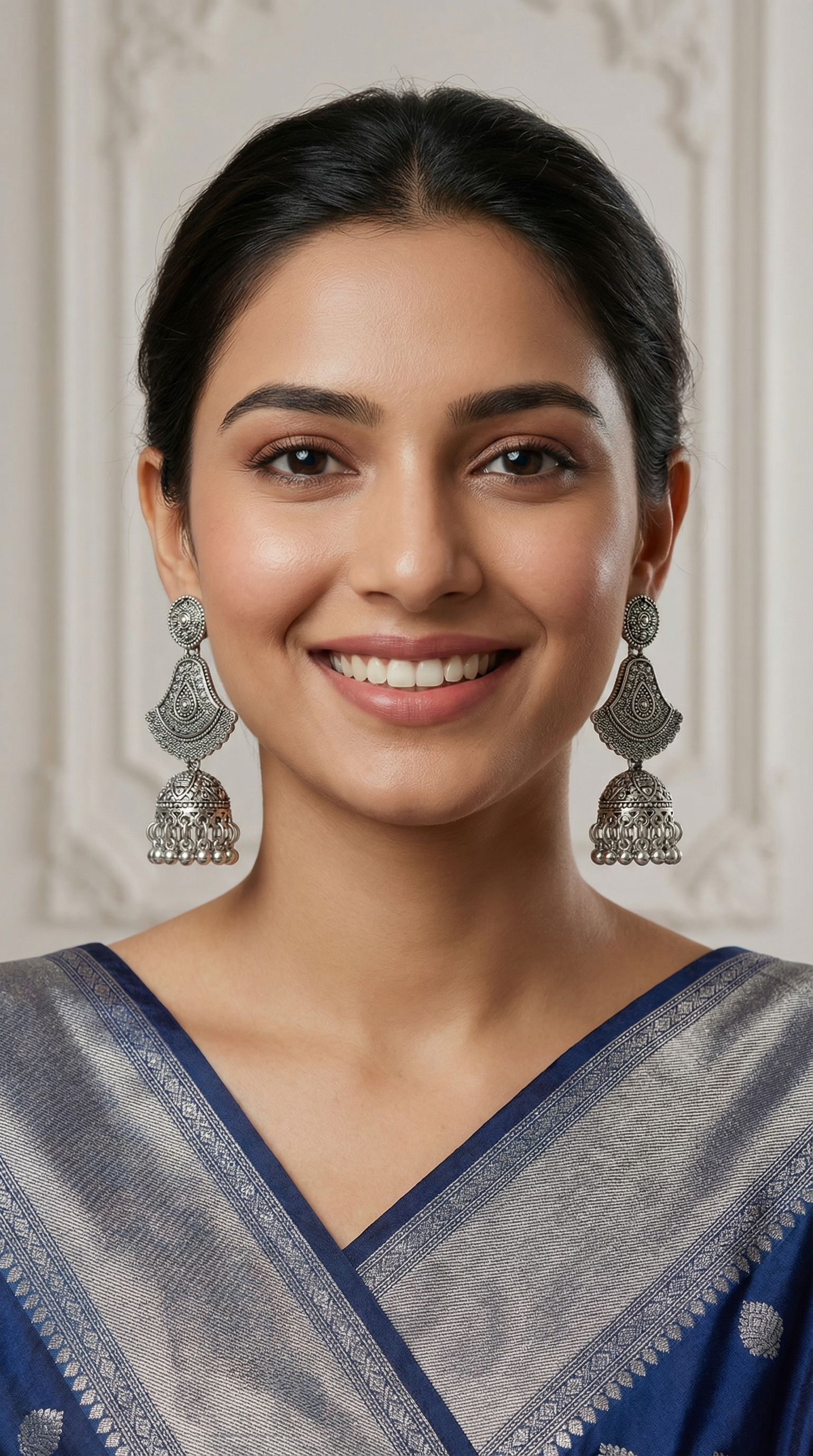 Oxidized Silver Jumka Earrings – Traditional Indian Ethnic Jewellery