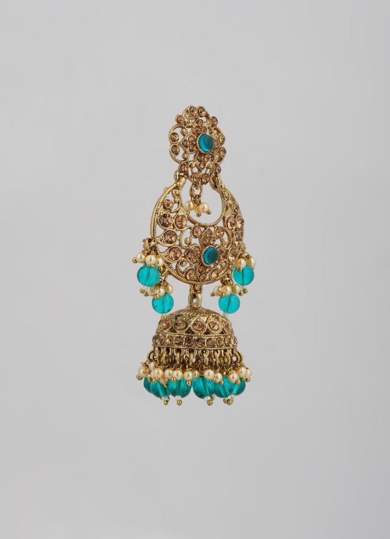 Rama Crystal Pearl Jumki and Tikka Set