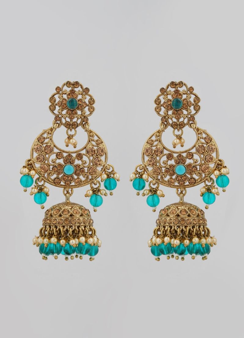 Rama Crystal Pearl Jumki and Tikka Set