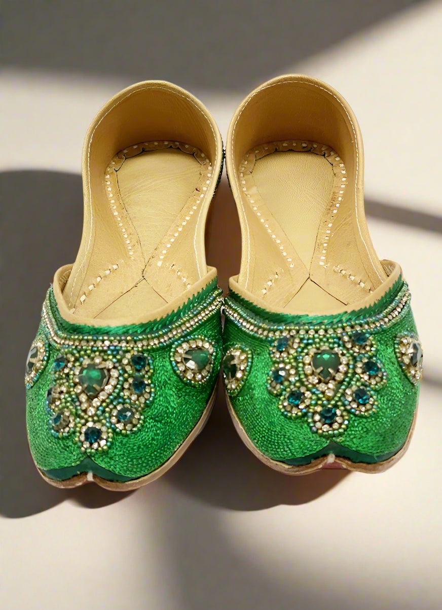 Buy Green Intricate Embroidered Ladies Kusa