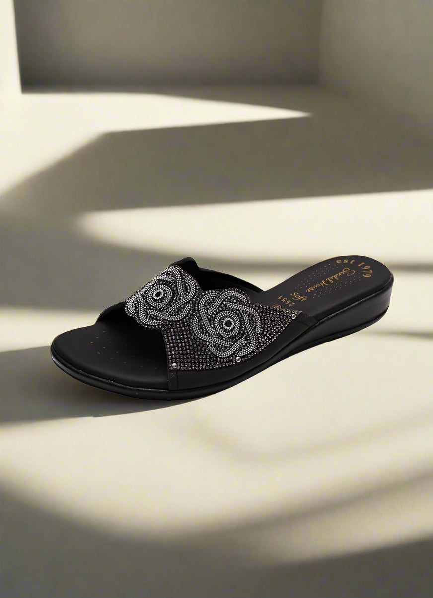 Buy Black Rose Ladies Chappal