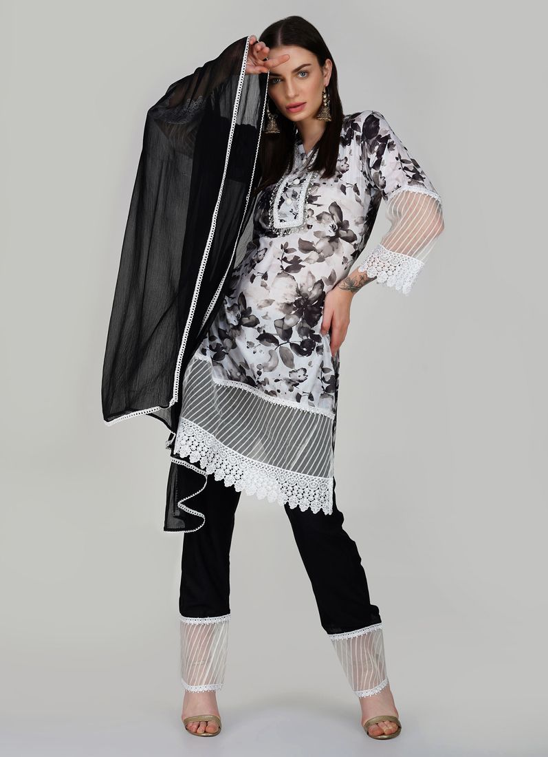 Buy Black Cotton Trouser Suit Set