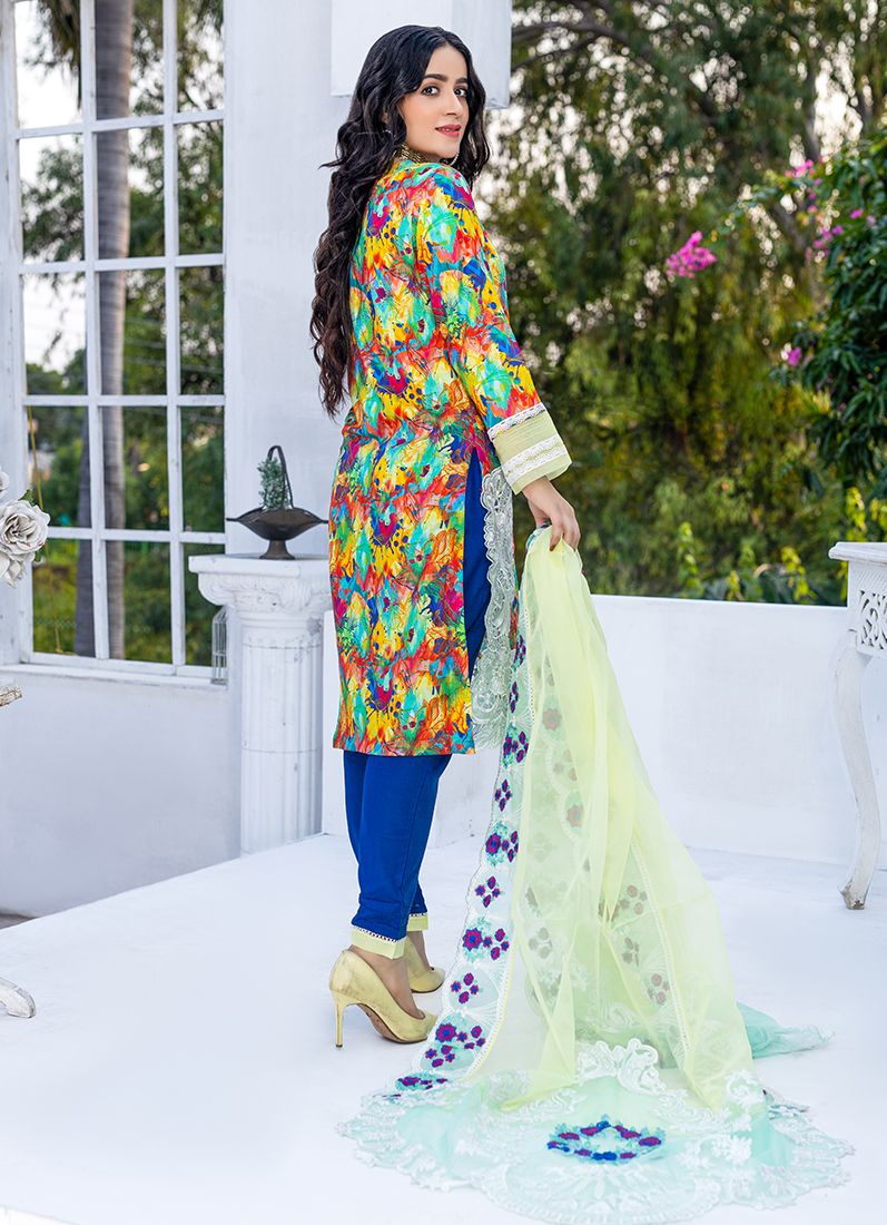 Buy Lemon Digital Printed Suit Set